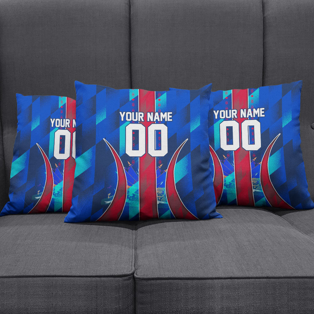 Personalized Les Grenadiers Haiti Football Pillow Cover Eagle Champions Trophy Heritage