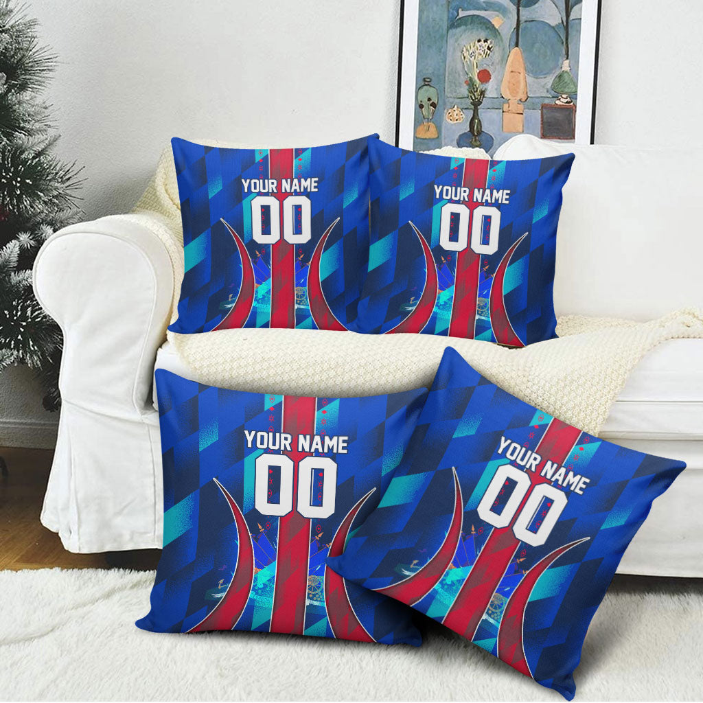 Personalized Les Grenadiers Haiti Football Pillow Cover Eagle Champions Trophy Heritage