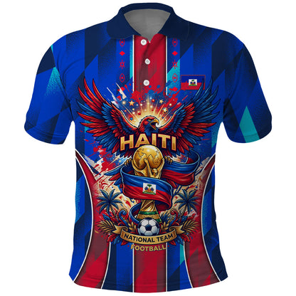 Personalized Les Grenadiers Haiti Football Polo Shirt Eagle Champions Trophy Heritage