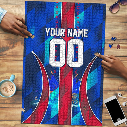 Personalized Les Grenadiers Haiti Football Puzzle Eagle Champions Trophy Heritage