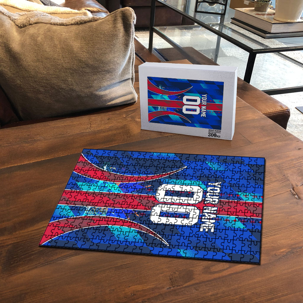 Personalized Les Grenadiers Haiti Football Puzzle Eagle Champions Trophy Heritage