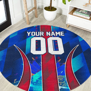 Personalized Les Grenadiers Haiti Football Round Carpet Eagle Champions Trophy Heritage