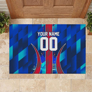 Personalized Les Grenadiers Haiti Football Rubber Doormat Eagle Champions Trophy Heritage