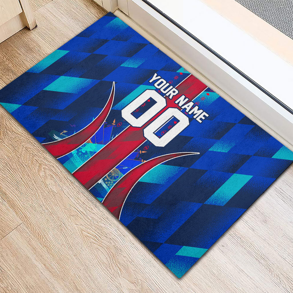 Personalized Les Grenadiers Haiti Football Rubber Doormat Eagle Champions Trophy Heritage
