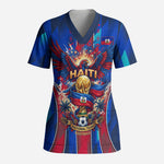 Personalized Les Grenadiers Haiti Football Scrub Top Eagle Champions Trophy Heritage