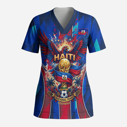 Personalized Les Grenadiers Haiti Football Scrub Top Eagle Champions Trophy Heritage