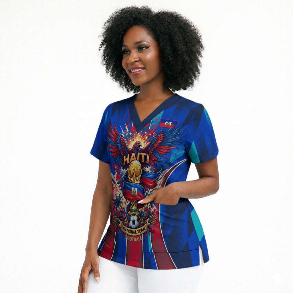 Personalized Les Grenadiers Haiti Football Scrub Top Eagle Champions Trophy Heritage