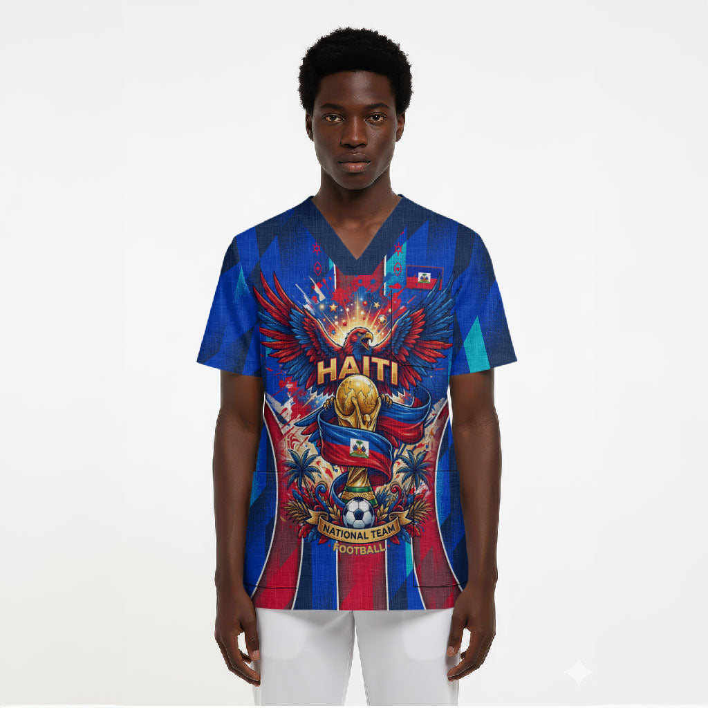 Personalized Les Grenadiers Haiti Football Scrub Top Eagle Champions Trophy Heritage
