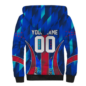 Personalized Les Grenadiers Haiti Football Sherpa Hoodie Eagle Champions Trophy Heritage