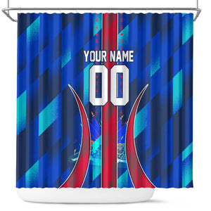 Personalized Les Grenadiers Haiti Football Shower Curtain Eagle Champions Trophy Heritage