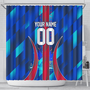 Personalized Les Grenadiers Haiti Football Shower Curtain Eagle Champions Trophy Heritage