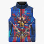 Personalized Les Grenadiers Haiti Football Sleeveless Puffer Jacket Eagle Champions Trophy Heritage