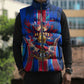 Personalized Les Grenadiers Haiti Football Sleeveless Puffer Jacket Eagle Champions Trophy Heritage