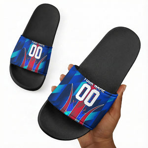 Personalized Les Grenadiers Haiti Football Slide Sandals Eagle Champions Trophy Heritage