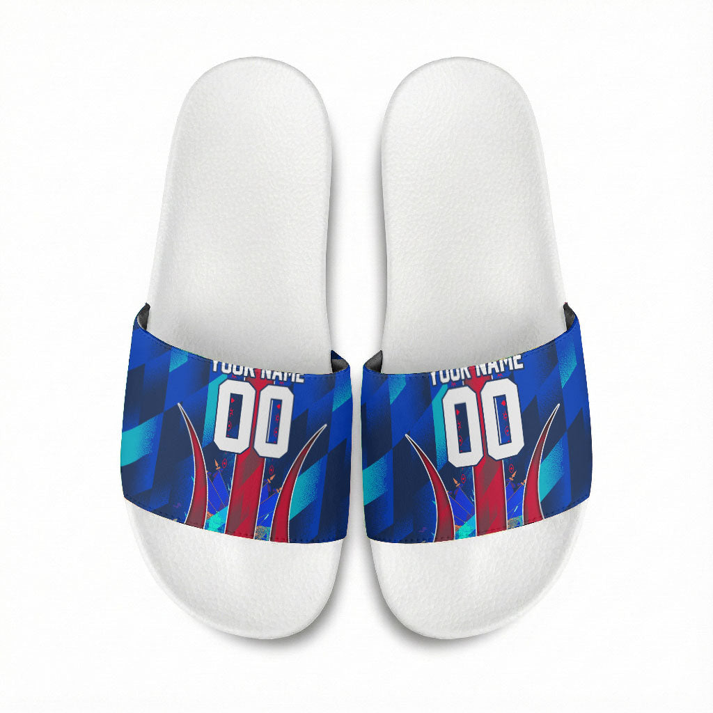 Personalized Les Grenadiers Haiti Football Slide Sandals Eagle Champions Trophy Heritage