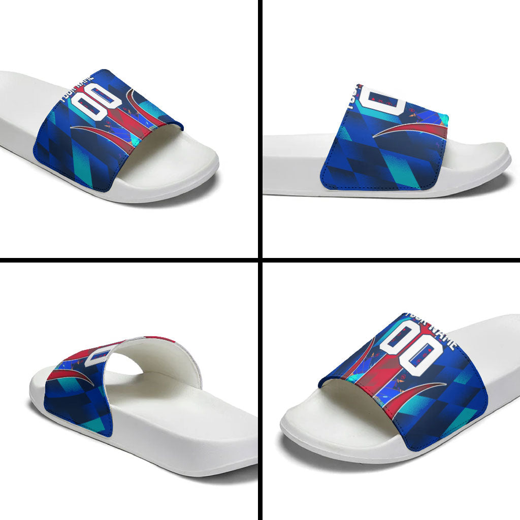 Personalized Les Grenadiers Haiti Football Slide Sandals Eagle Champions Trophy Heritage