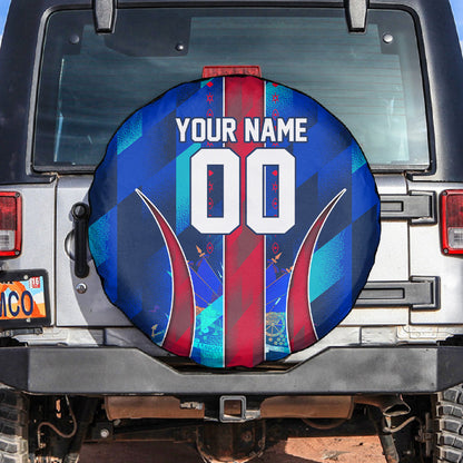 Personalized Les Grenadiers Haiti Football Spare Tire Cover Eagle Champions Trophy Heritage