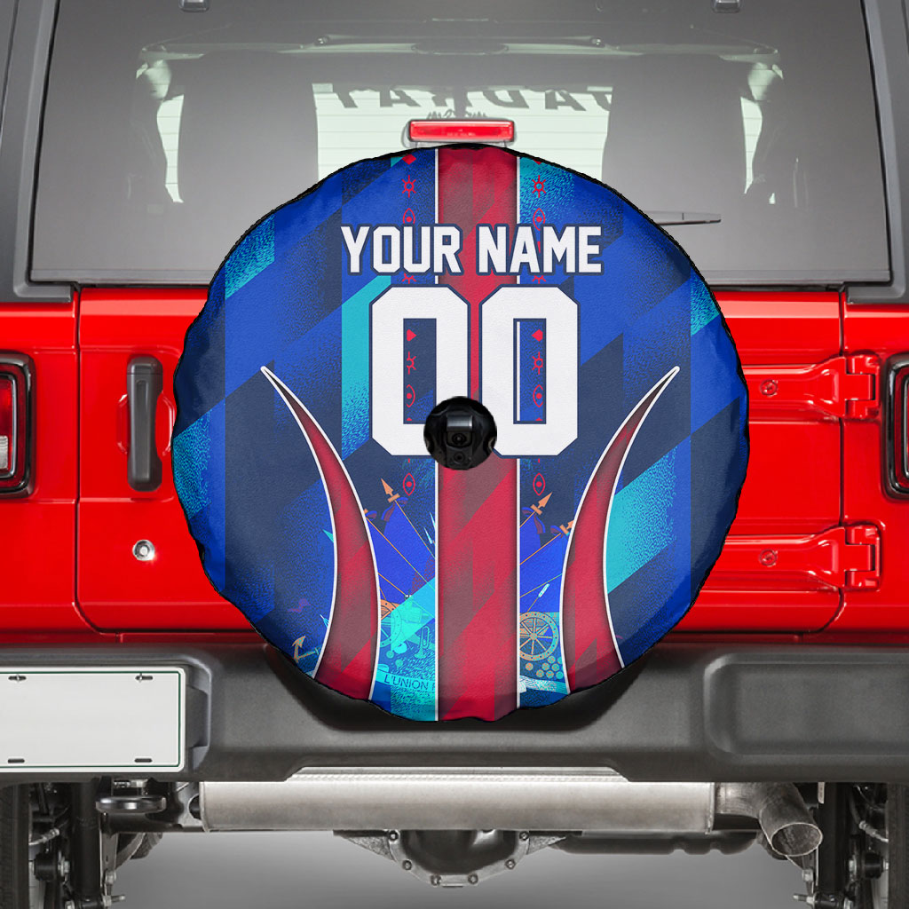 Personalized Les Grenadiers Haiti Football Spare Tire Cover Eagle Champions Trophy Heritage