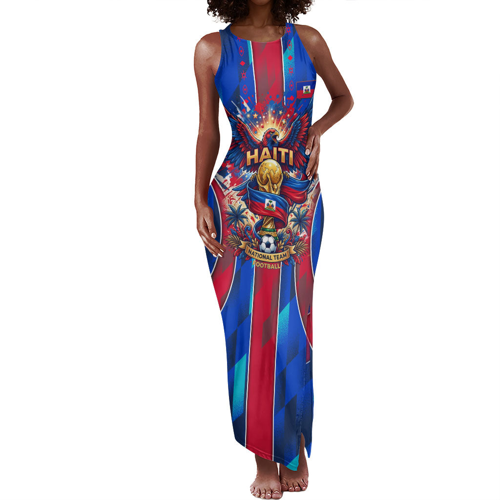 Personalized Les Grenadiers Haiti Football Tank Maxi Dress Eagle Champions Trophy Heritage