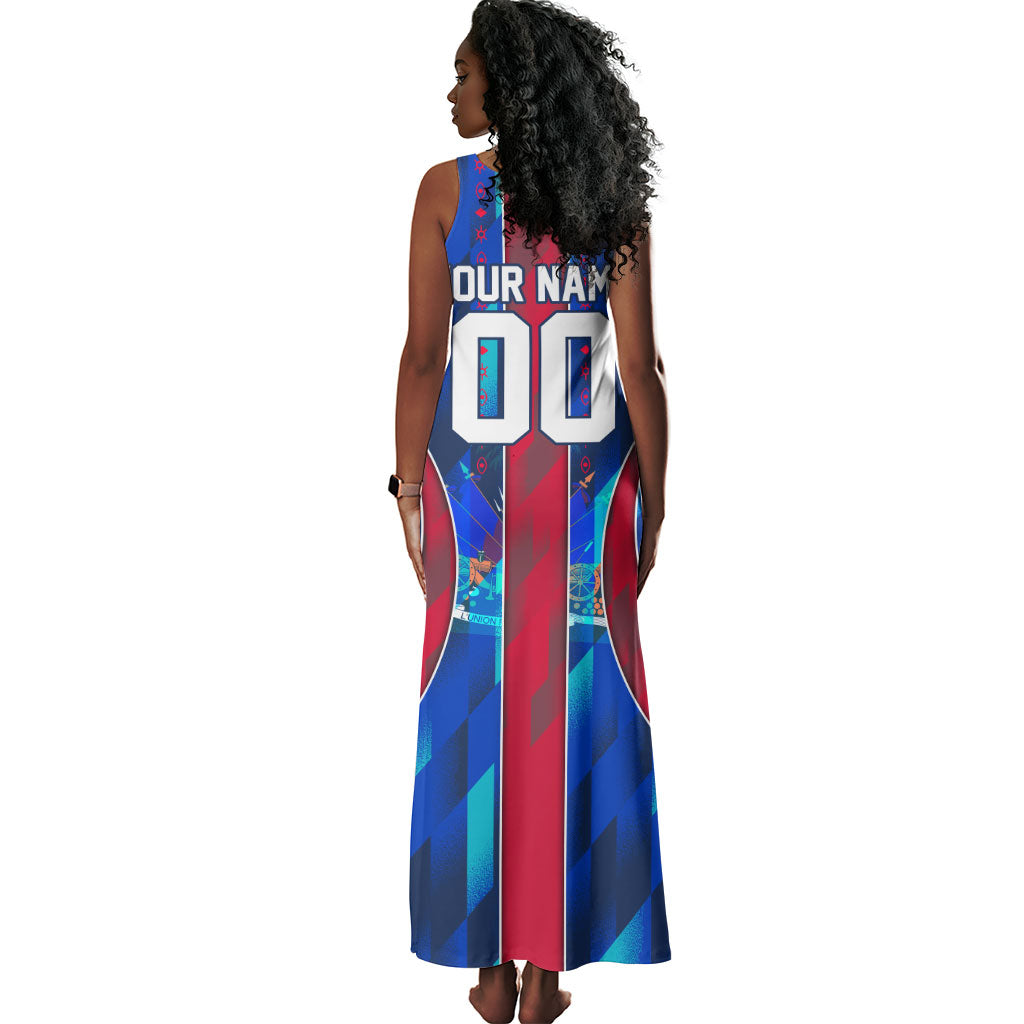 Personalized Les Grenadiers Haiti Football Tank Maxi Dress Eagle Champions Trophy Heritage