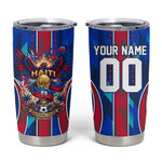 Personalized Les Grenadiers Haiti Football Tumbler Cup Eagle Champions Trophy Heritage