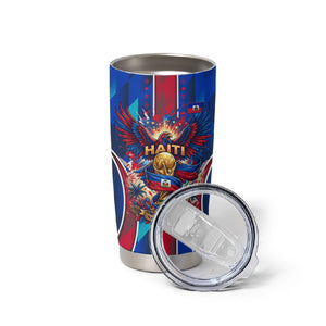 Personalized Les Grenadiers Haiti Football Tumbler Cup Eagle Champions Trophy Heritage