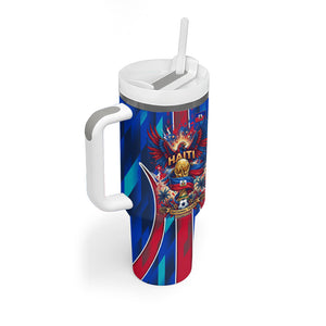 Personalized Les Grenadiers Haiti Football Tumbler With Handle Eagle Champions Trophy Heritage