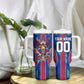 Personalized Les Grenadiers Haiti Football Tumbler With Handle Eagle Champions Trophy Heritage