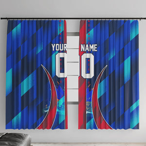 Personalized Les Grenadiers Haiti Football Window Curtain Eagle Champions Trophy Heritage