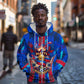 Personalized Les Grenadiers Haiti Football Zip Hoodie Eagle Champions Trophy Heritage
