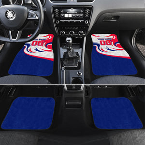 Personalized Haiti Football Champions Car Mats Roaring Lion Soccer Mascot With Haiti Trophy Flag
