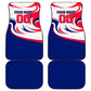 Personalized Haiti Football Champions Car Mats Roaring Lion Soccer Mascot With Haiti Trophy Flag
