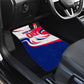 Personalized Haiti Football Champions Car Mats Roaring Lion Soccer Mascot With Haiti Trophy Flag