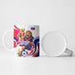 Personalized Haiti Football Champions Ceramic Mug Roaring Lion Soccer Mascot With Haiti Trophy Flag
