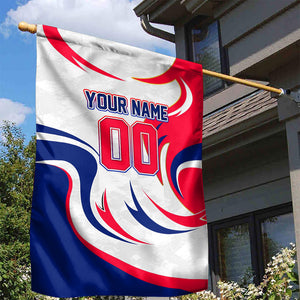 Personalized Haiti Football Champions Garden Flag Roaring Lion Soccer Mascot With Haiti Trophy Flag