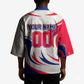 Personalized Haiti Football Champions Kimono Roaring Lion Soccer Mascot With Haiti Trophy Flag