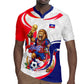 Personalized Haiti Football Champions Rugby Jersey Roaring Lion Soccer Mascot With Haiti Trophy Flag