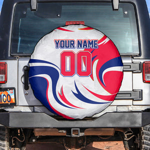 Personalized Haiti Football Champions Spare Tire Cover Roaring Lion Soccer Mascot With Haiti Trophy Flag