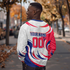 Personalized Haiti Football Champions Sweatshirt Roaring Lion Soccer Mascot With Haiti Trophy Flag