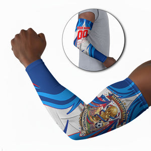 Personalized Haiti Football Champions Arm Sleeves World Soccer Winning Trophy 2026