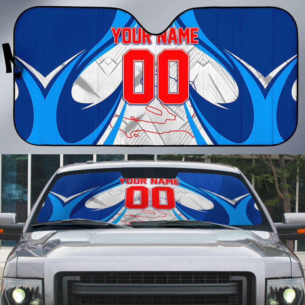 Personalized Haiti Football Champions Auto Sun Shade World Soccer Winning Trophy 2026