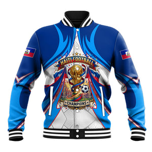 Personalized Haiti Football Champions Baseball Jacket World Soccer Winning Trophy 2026