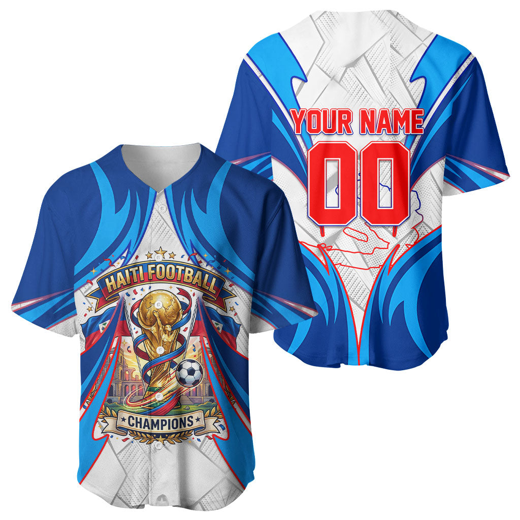 Personalized Haiti Football Champions Baseball Jersey World Soccer Winning Trophy 2026