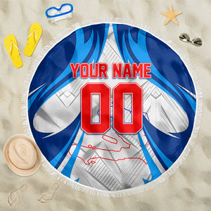Personalized Haiti Football Champions Beach Blanket World Soccer Winning Trophy 2026