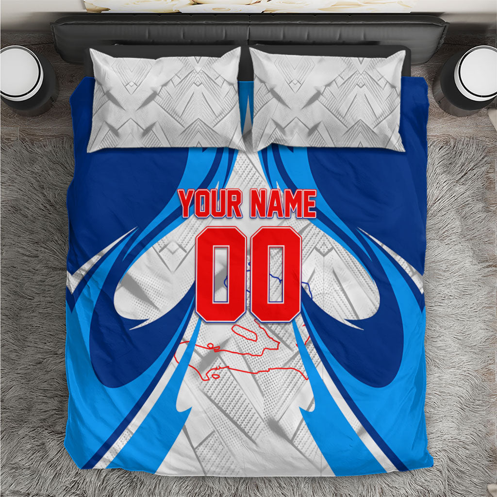Personalized Haiti Football Champions Bedding Set World Soccer Winning Trophy 2026