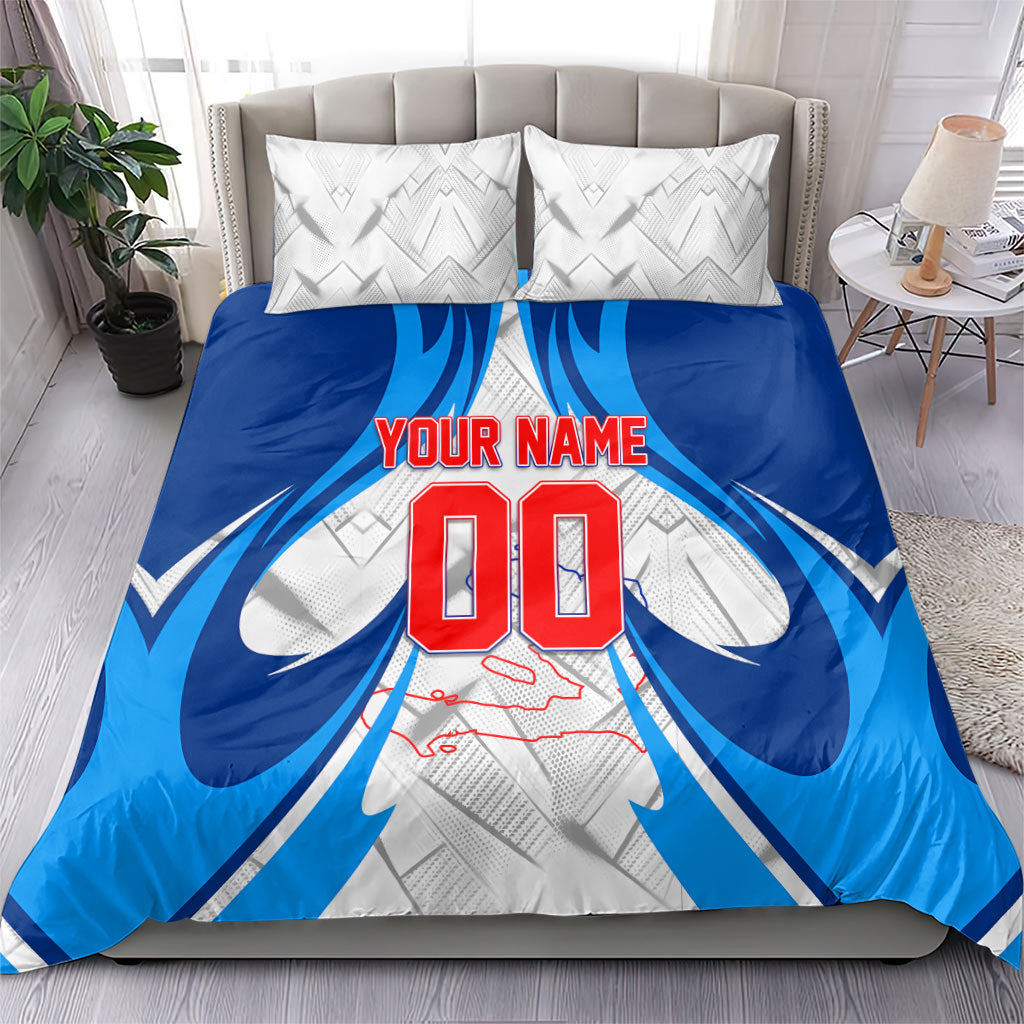 Personalized Haiti Football Champions Bedding Set World Soccer Winning Trophy 2026