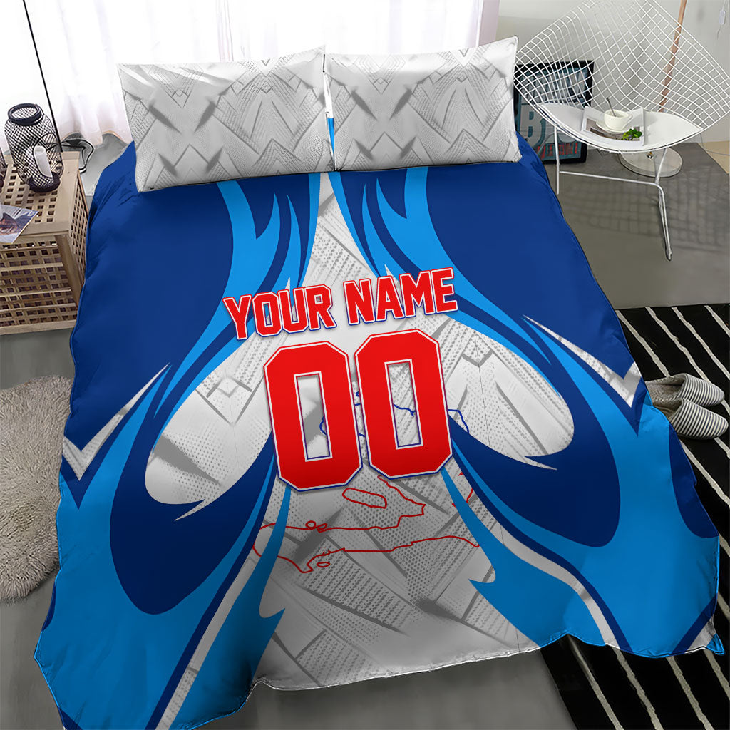 Personalized Haiti Football Champions Bedding Set World Soccer Winning Trophy 2026