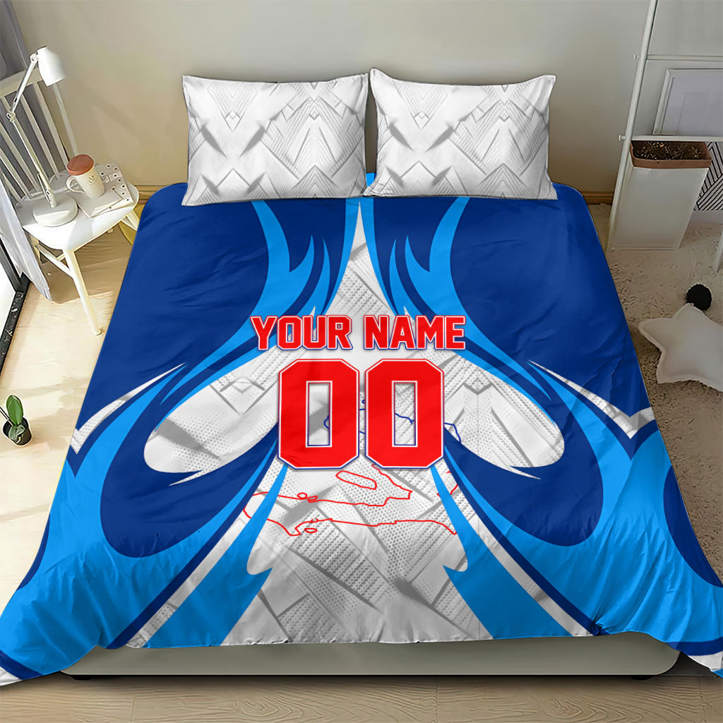 Personalized Haiti Football Champions Bedding Set World Soccer Winning Trophy 2026