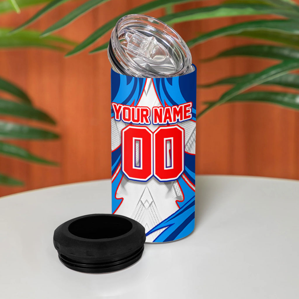 Personalized Haiti Football Champions 4 in 1 Can Cooler Tumbler World Soccer Winning Trophy 2026