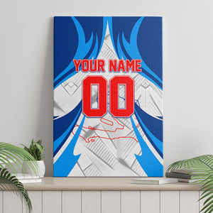 Personalized Haiti Football Champions Canvas Wall Art World Soccer Winning Trophy 2026